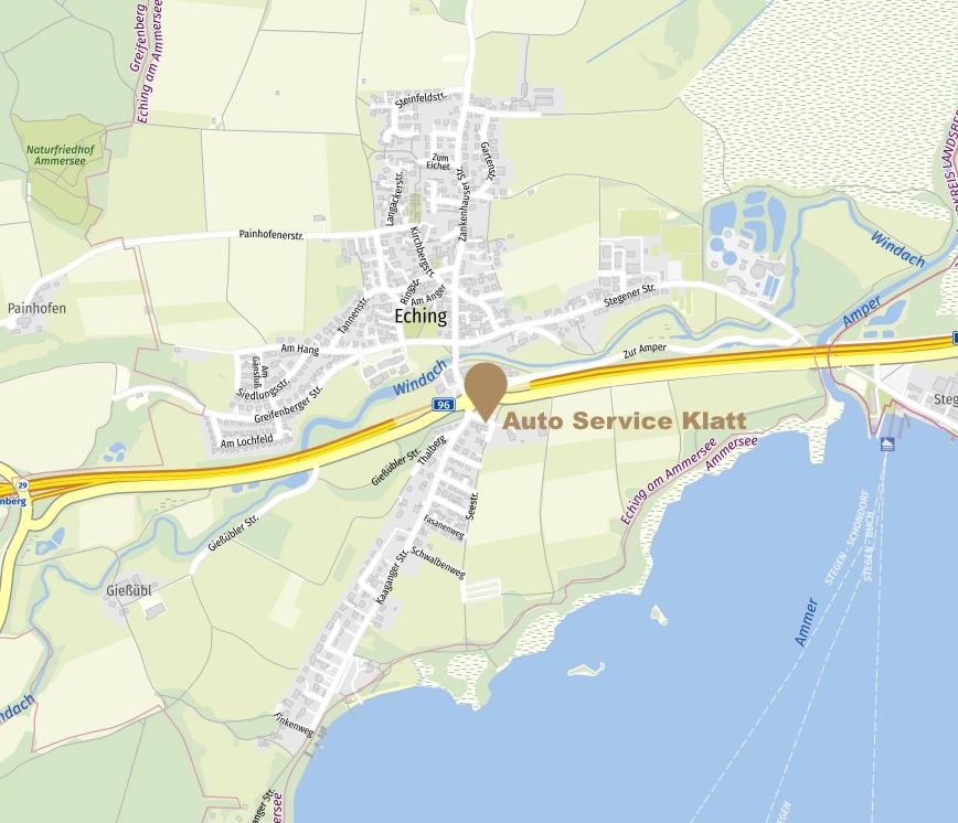 Auto Service Klatt Standort in Eching am Ammersee direkt an der A96